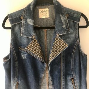 🛑 5/$25 Dolled Up Studded Denim Jean Vest